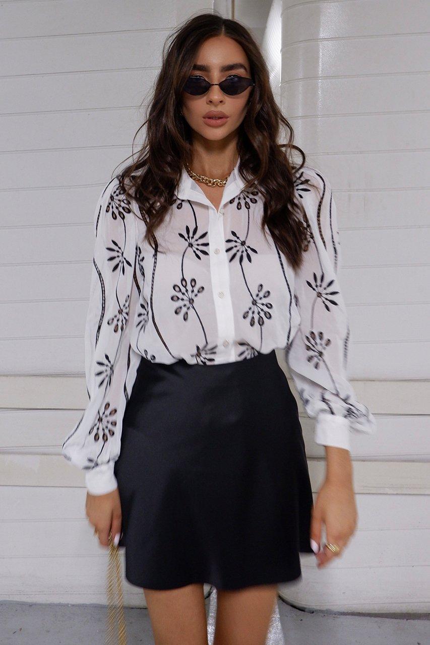 Elise Blouse - Black/White - Image 5