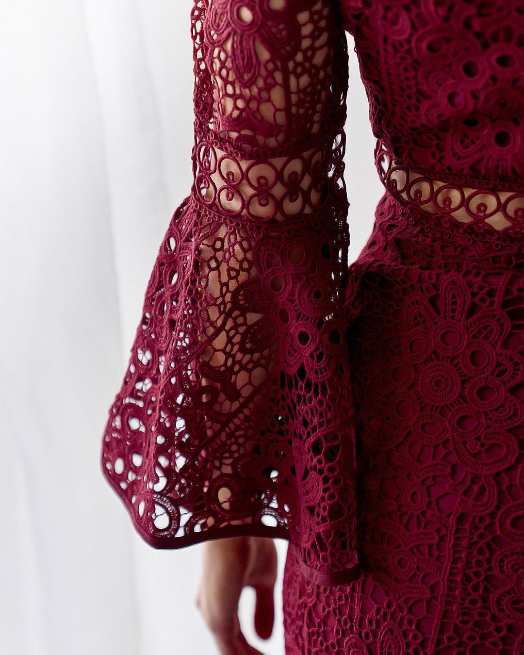 Elysian Dress - Wine - Image 4