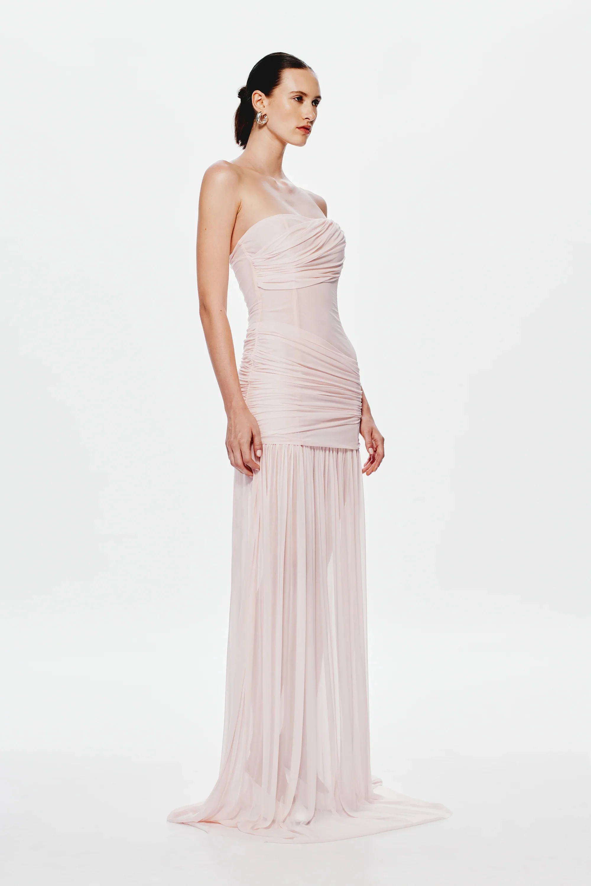 Misha Ember Wrapped Maxi Dress - Dusty Pink - Image 3