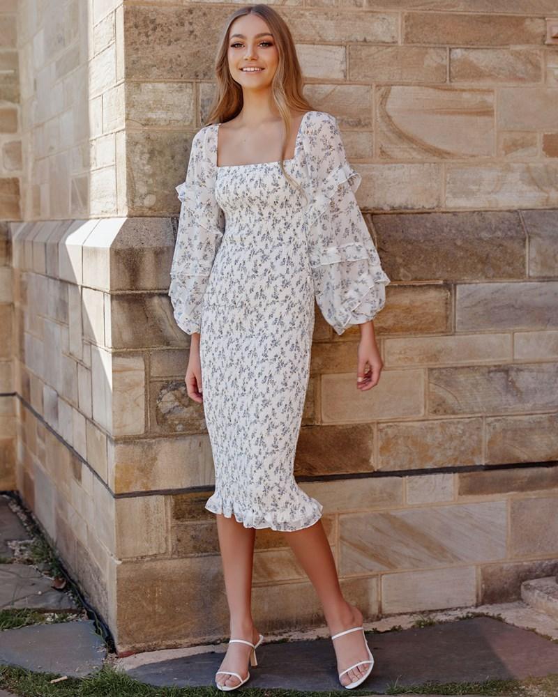 Ena Dress - White Floral - Image 2