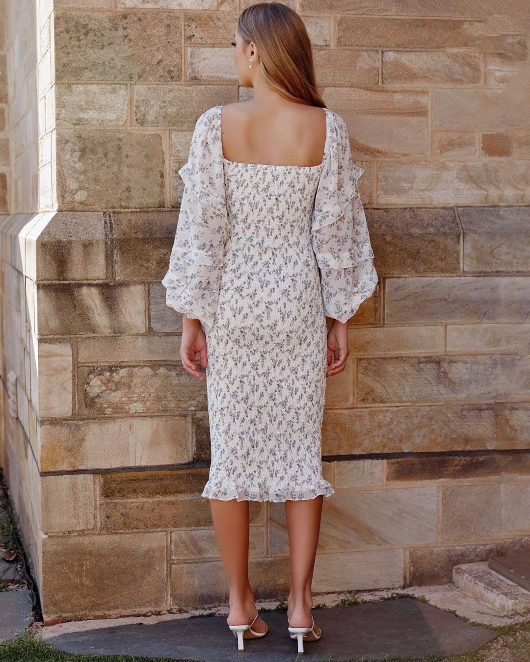 Ena Dress - White Floral - Image 3