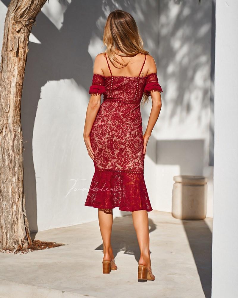 Erica Dress - Red - Image 2