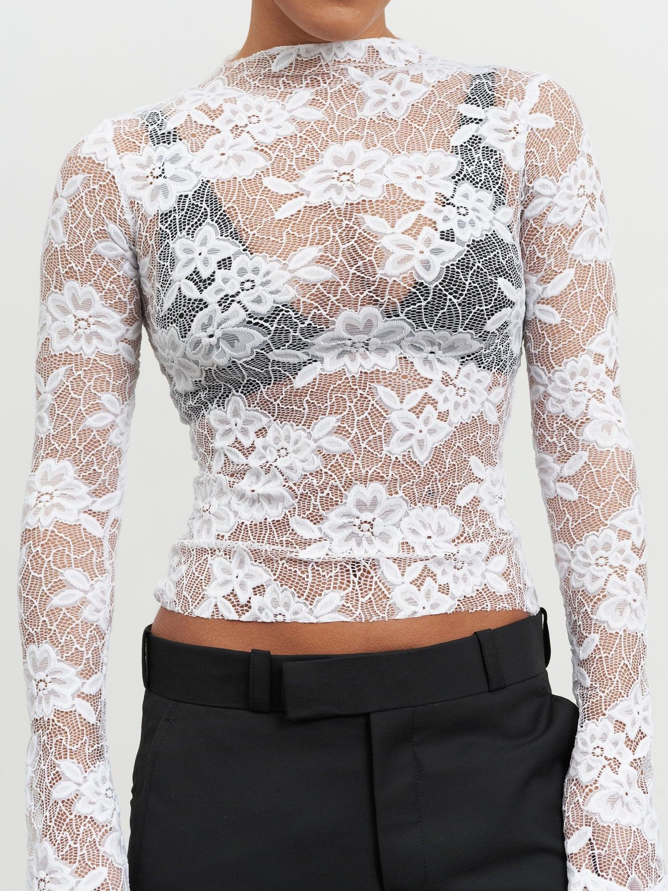 Esteila Top - White Lace - Image 3
