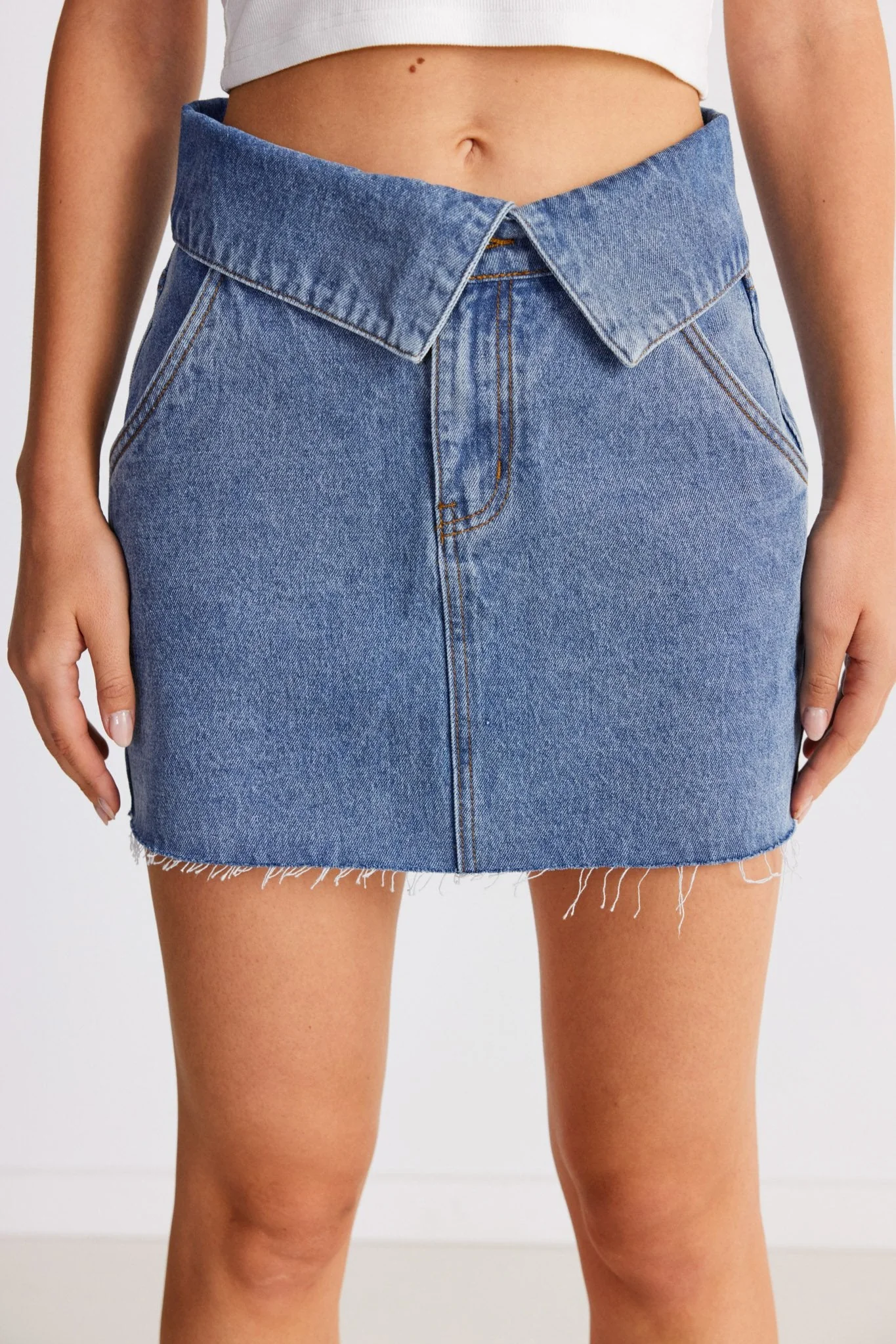 Eve Denim Skirt - Denim - Image 8