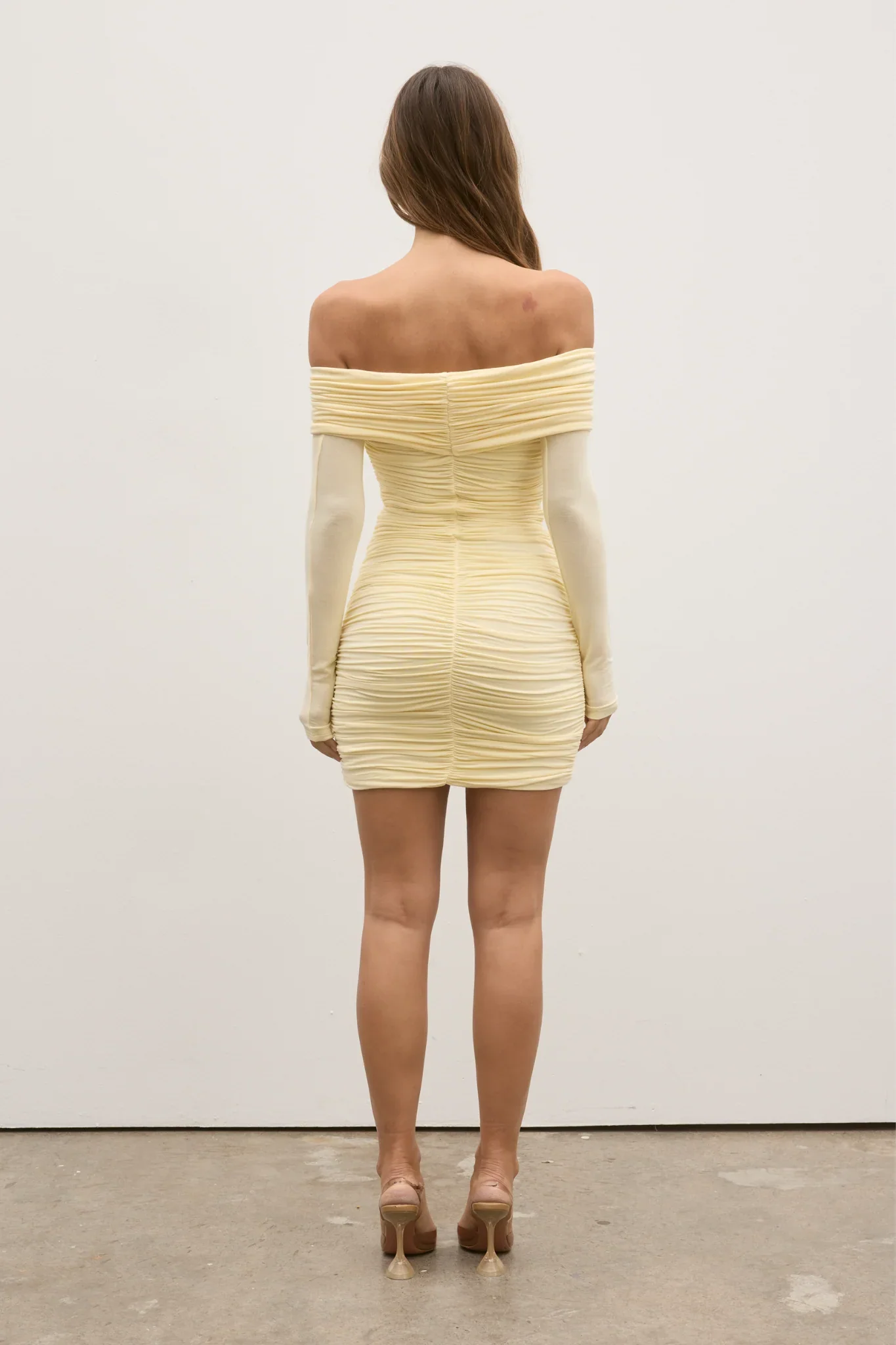Eva Mini Dress - Lemon - Image 2