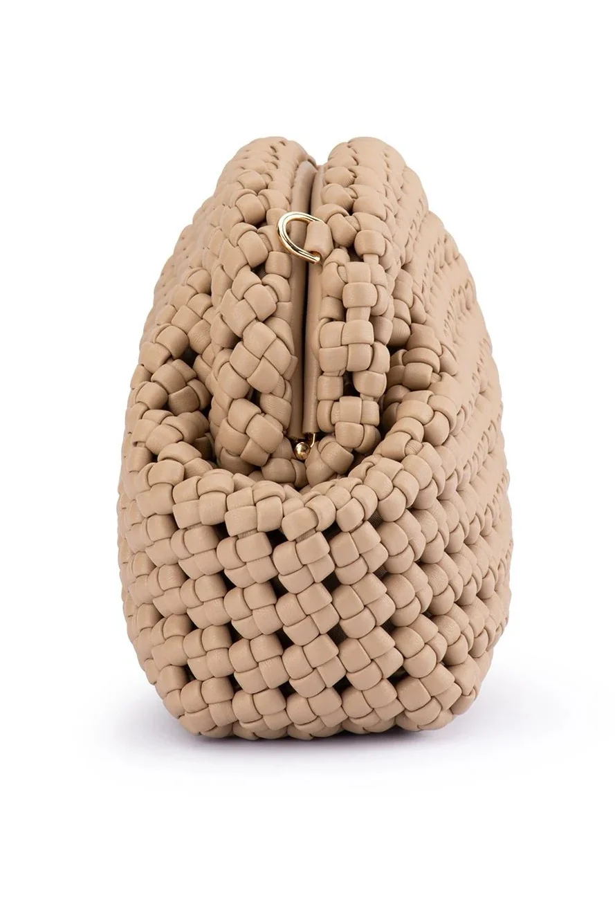 Everly Hand Woven Clutch - Natural - Image 3