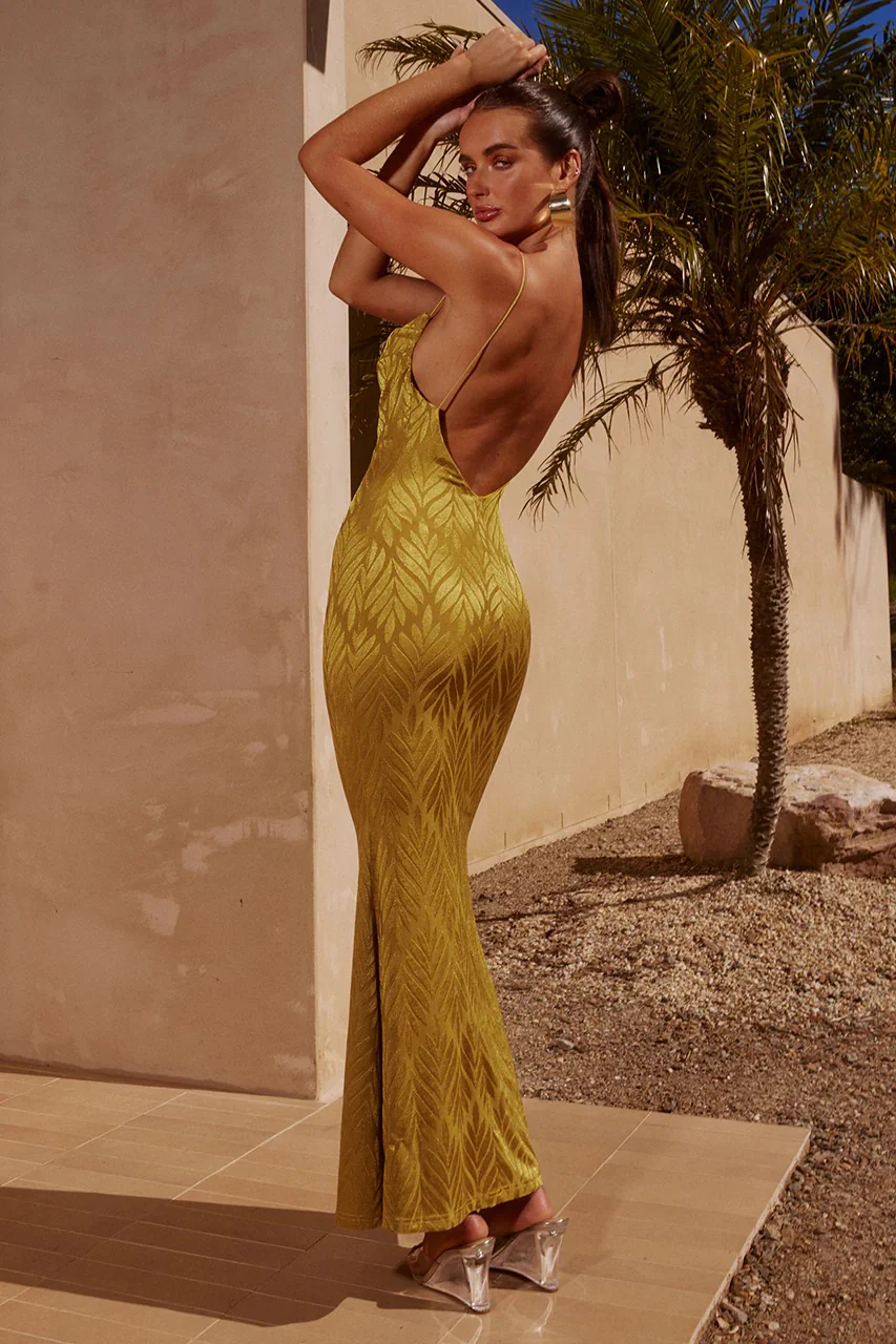 Fay Maxi Dress - Gold - Image 2