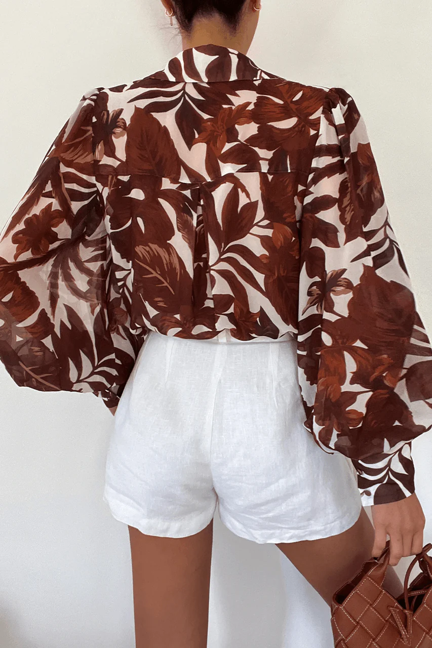 Fleet Blouse - Chocolate Print - Image 2