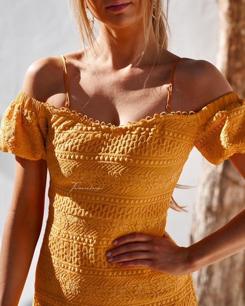 Gabriella Dress - Yellow - Image 7