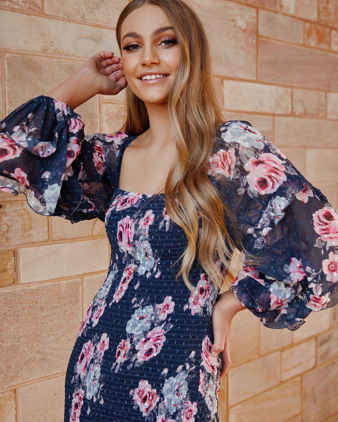 Gail Dress - Navy Floral - Image 2