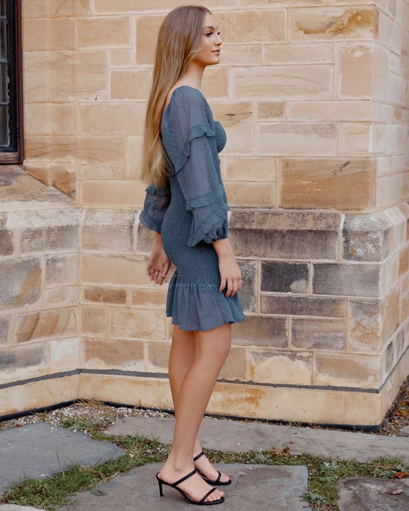 Gail Dress - Steel Blue - Image 5