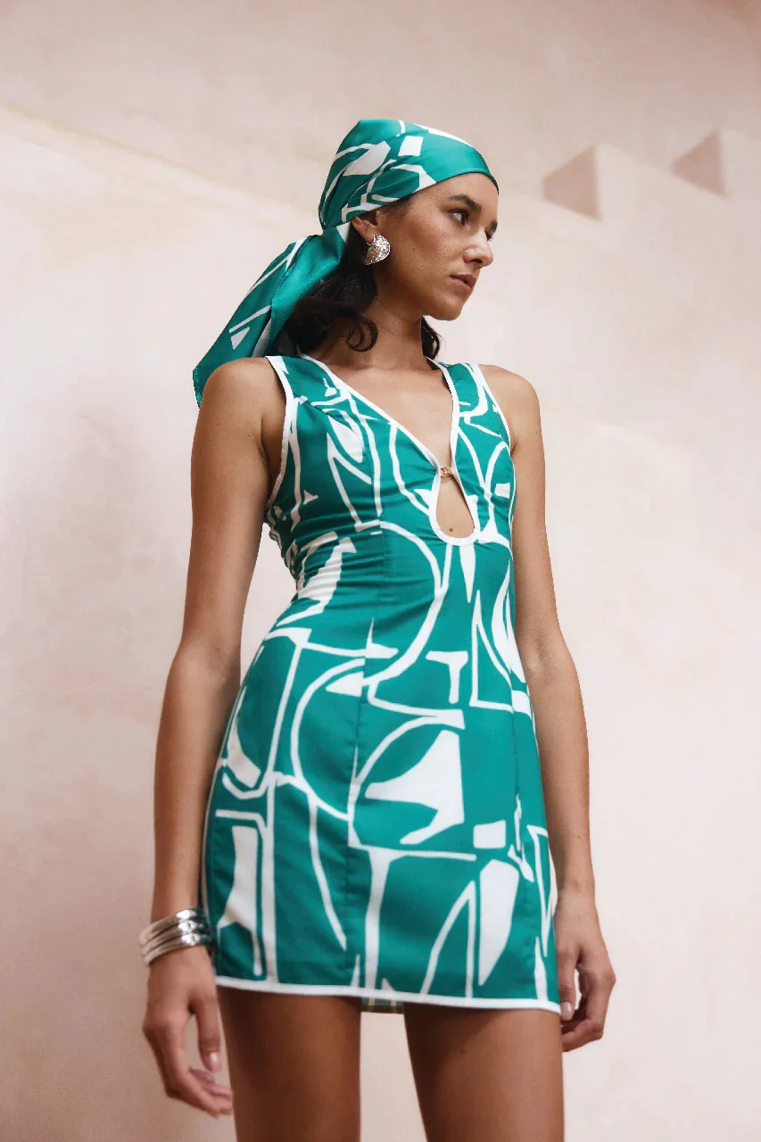 Gian Mini Dress - Green - Image 2