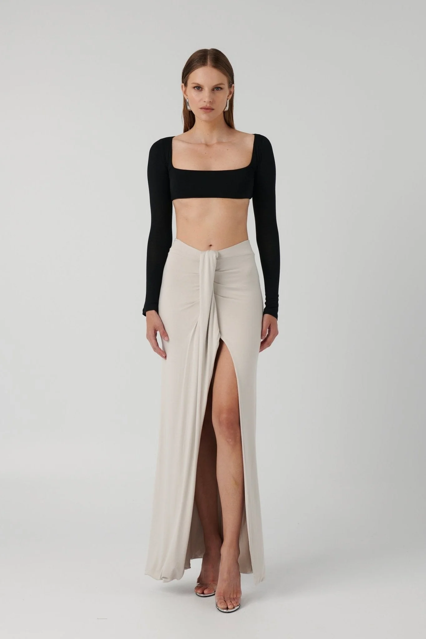 Gillian Maxi Skirt - Oyster - Image 2