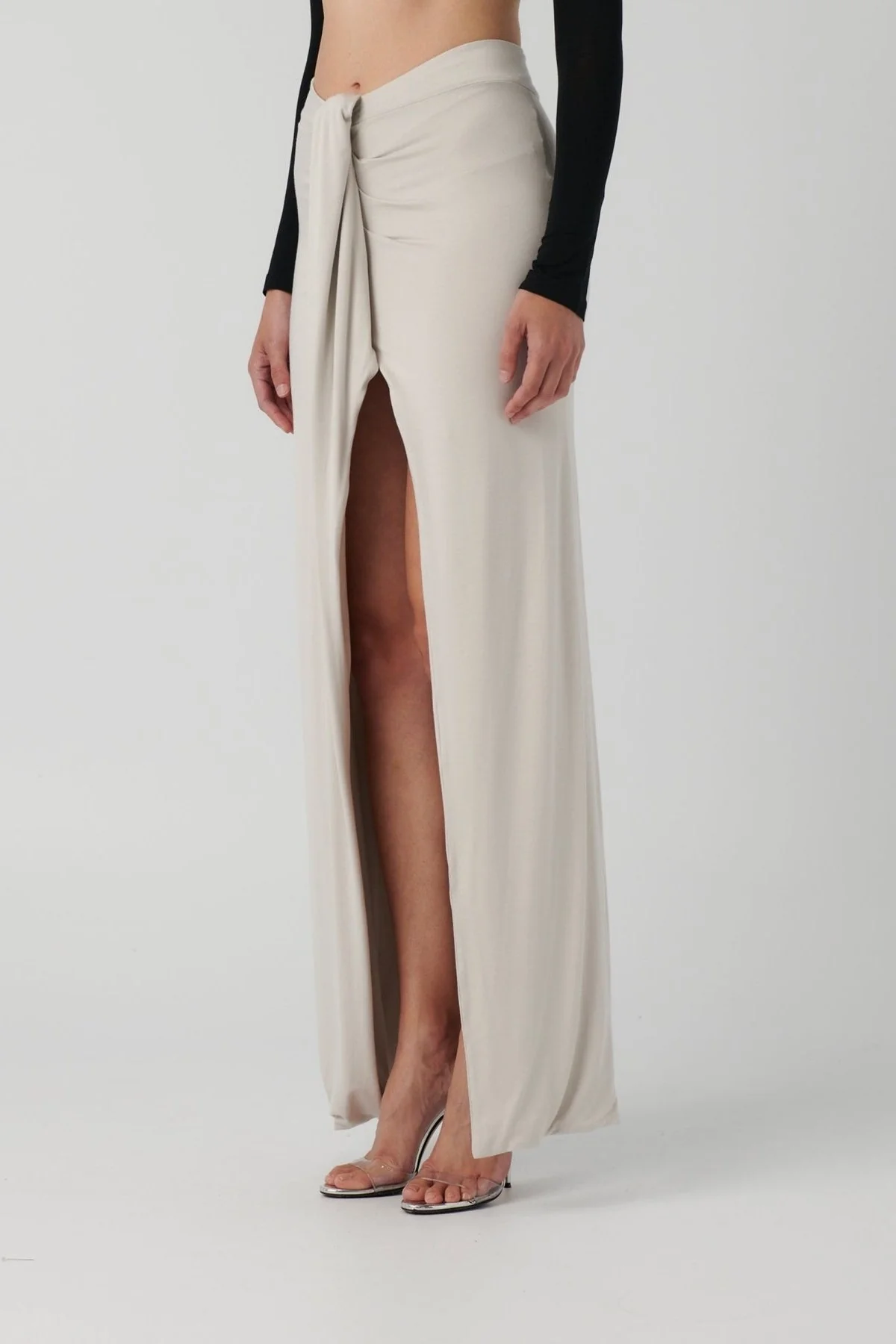 Gillian Maxi Skirt - Oyster - Image 4