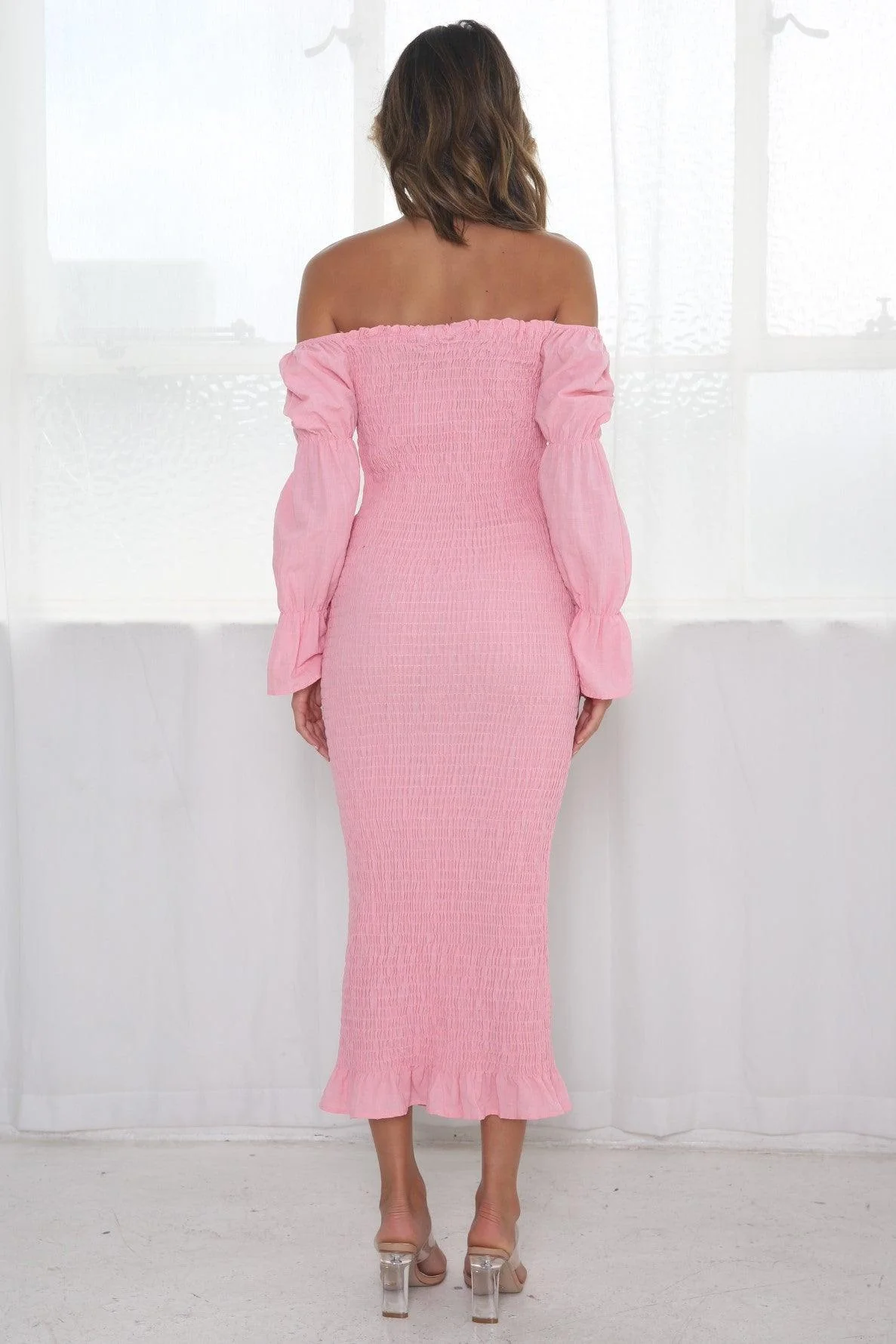 Grace Midi Dress - Pink - Image 5