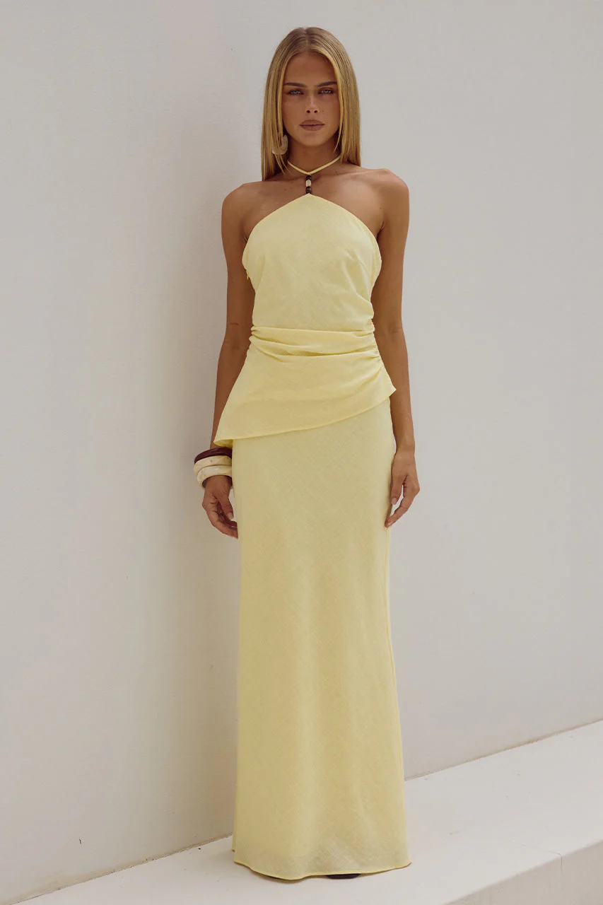 Halzie Maxi Skirt - Lemon - Image 4