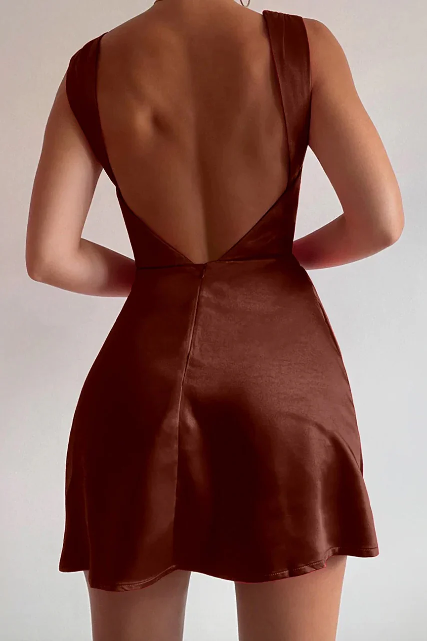 Havanna Mini Dress - Coffee - Image 2