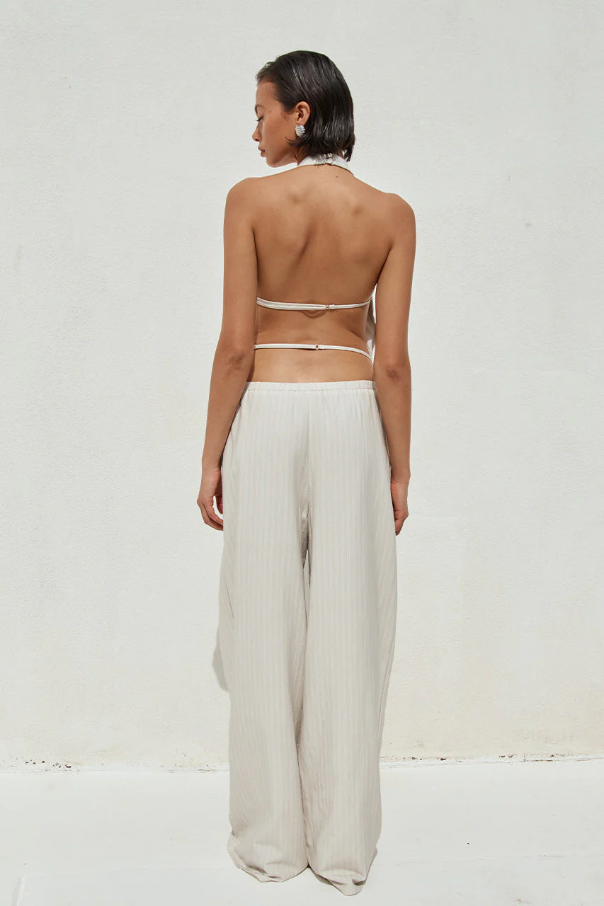 Heather Pant - Stone Pinstripe - Image 2