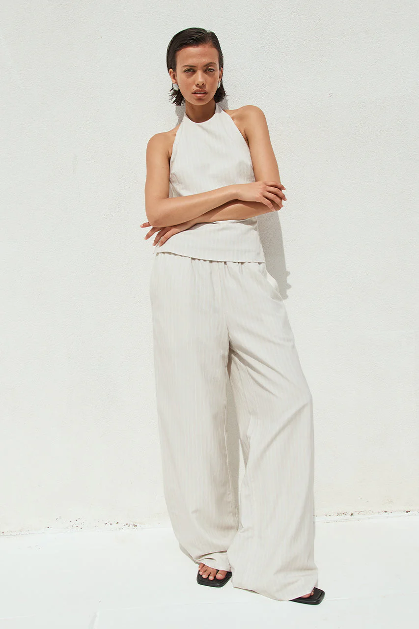 Heather Pant - Stone Pinstripe - Image 4