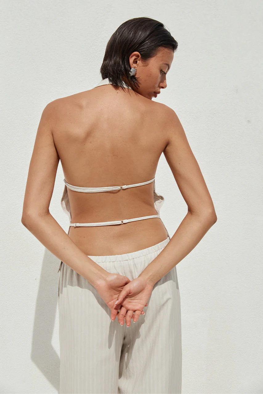 Heather Top - Stone Pinstripe - Image 2