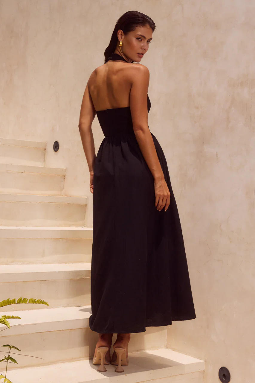 Henrietta Midi Dress - Black - Image 2