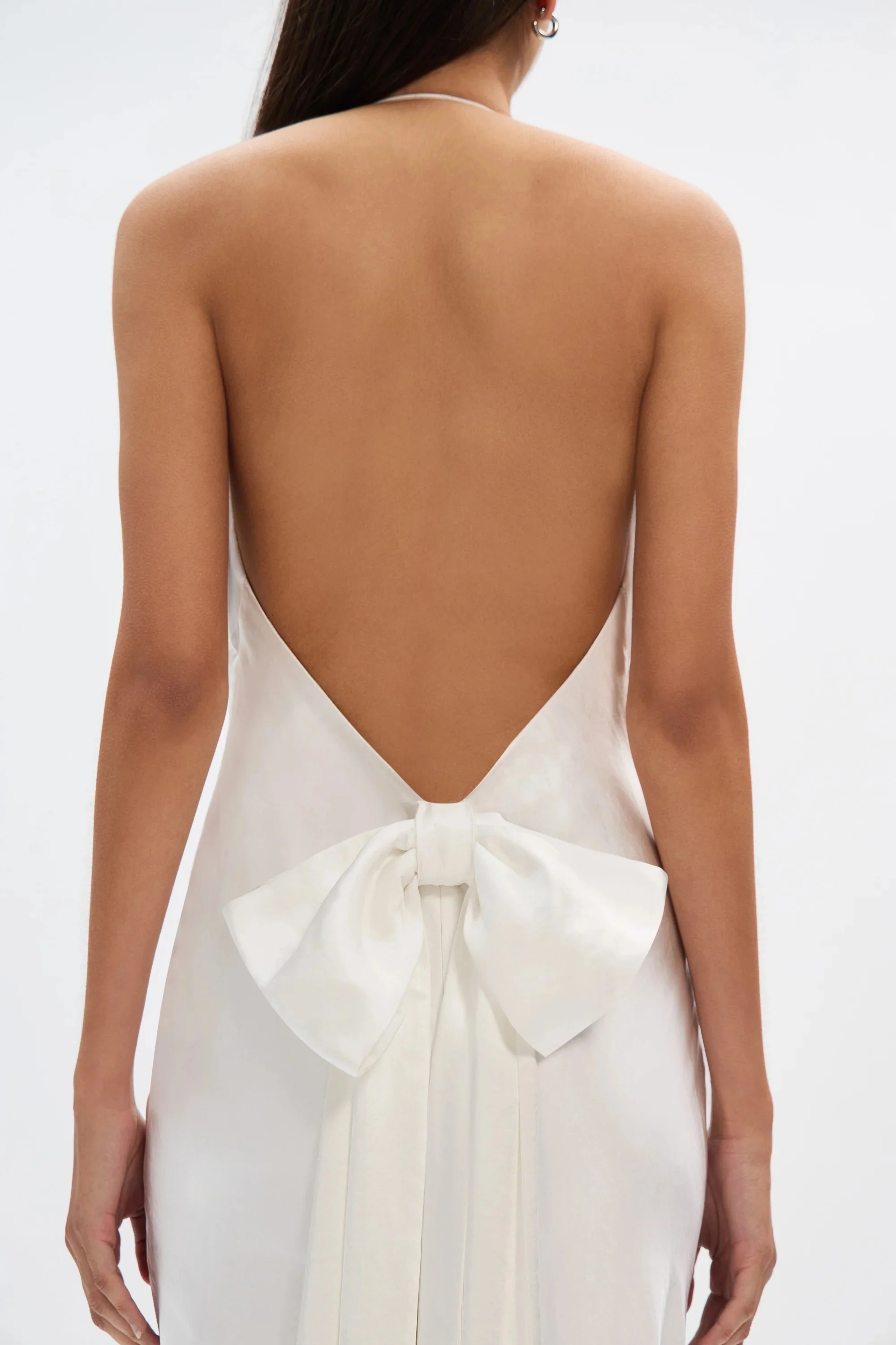Misha Honor Satin Maxi Dress - Ivory - Image 6