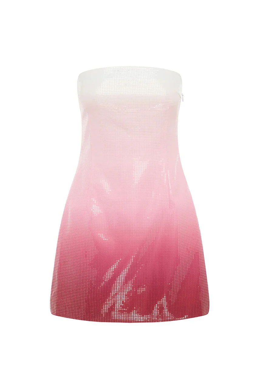 Ibiza Mini Dress - Strawberry Shortcake Ombre - Image 7