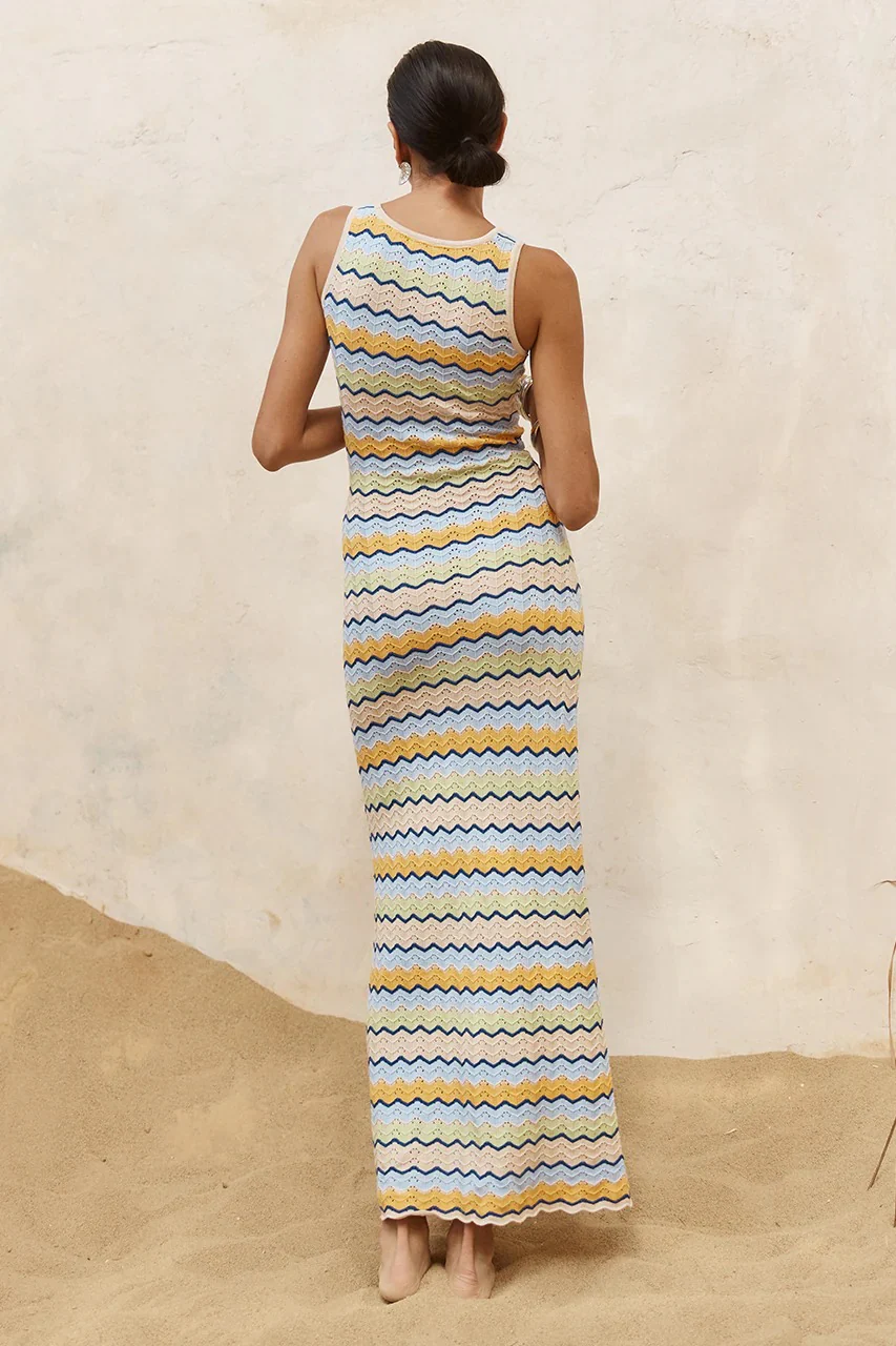 Isaba Maxi Dress - Blue Multi - Image 2