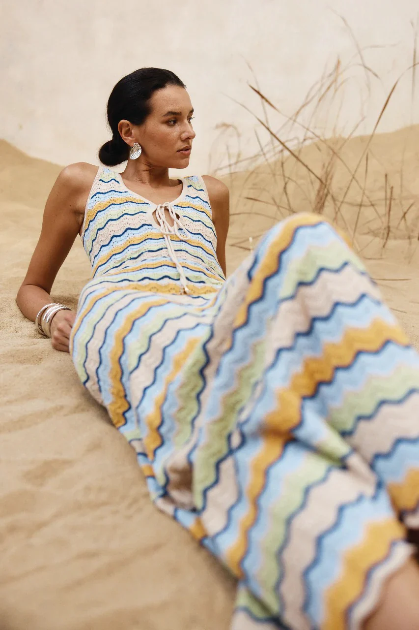Isaba Maxi Dress - Blue Multi - Image 3