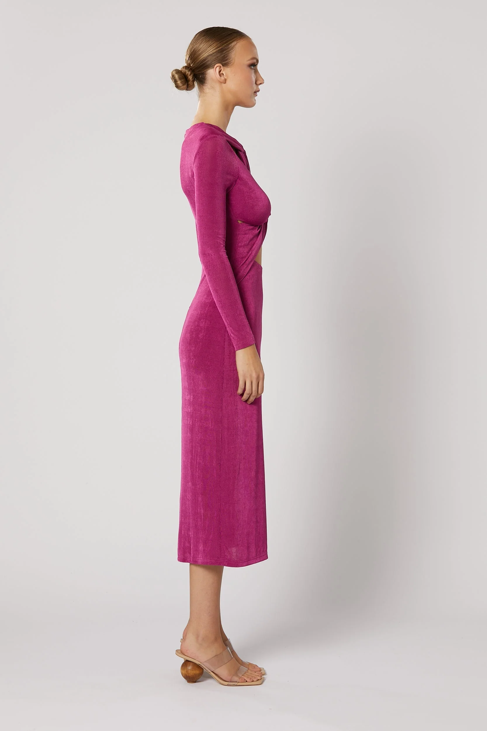 Ithaca Cut Out Dress - Fuchsia - Image 10
