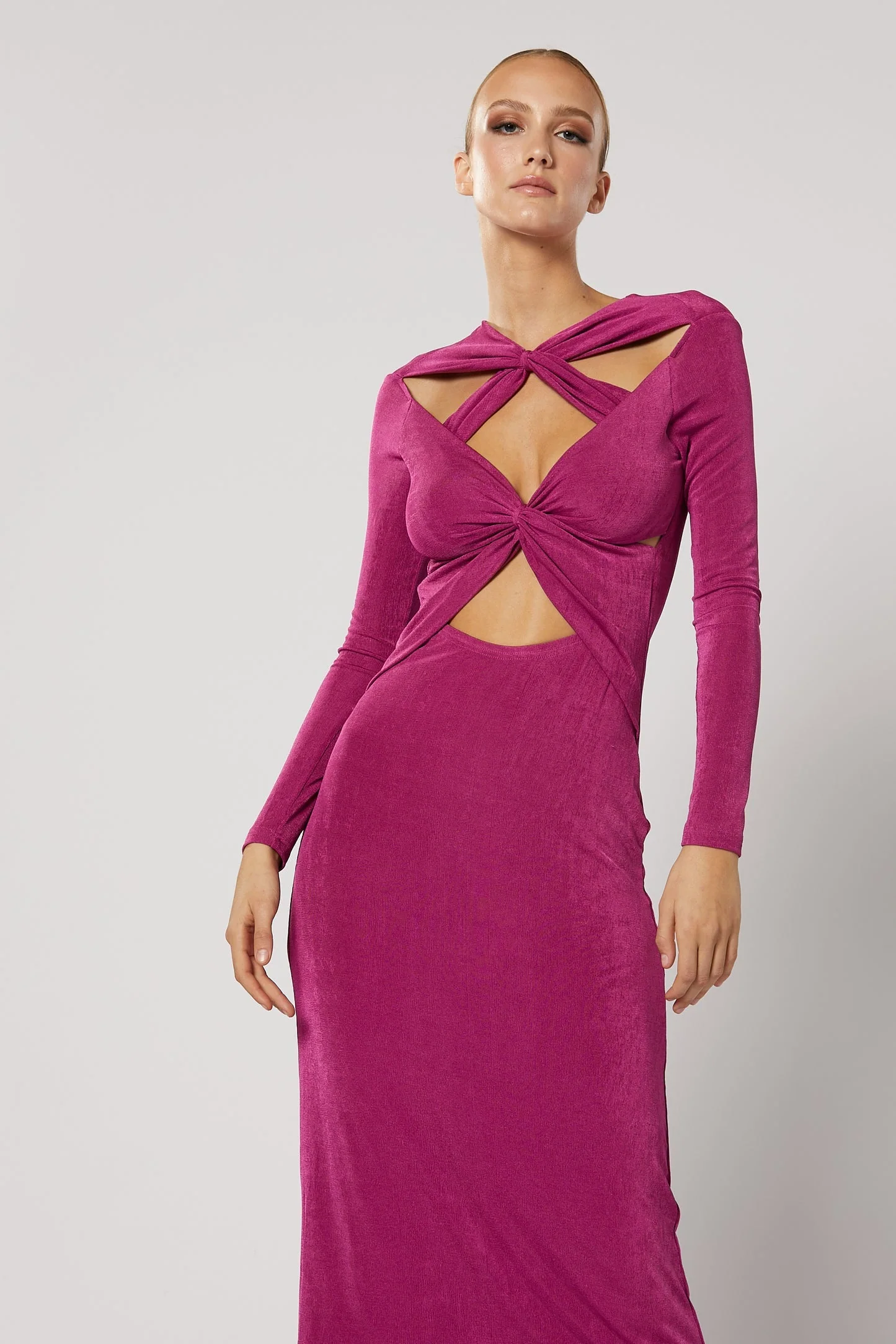 Ithaca Cut Out Dress - Fuchsia - Image 5