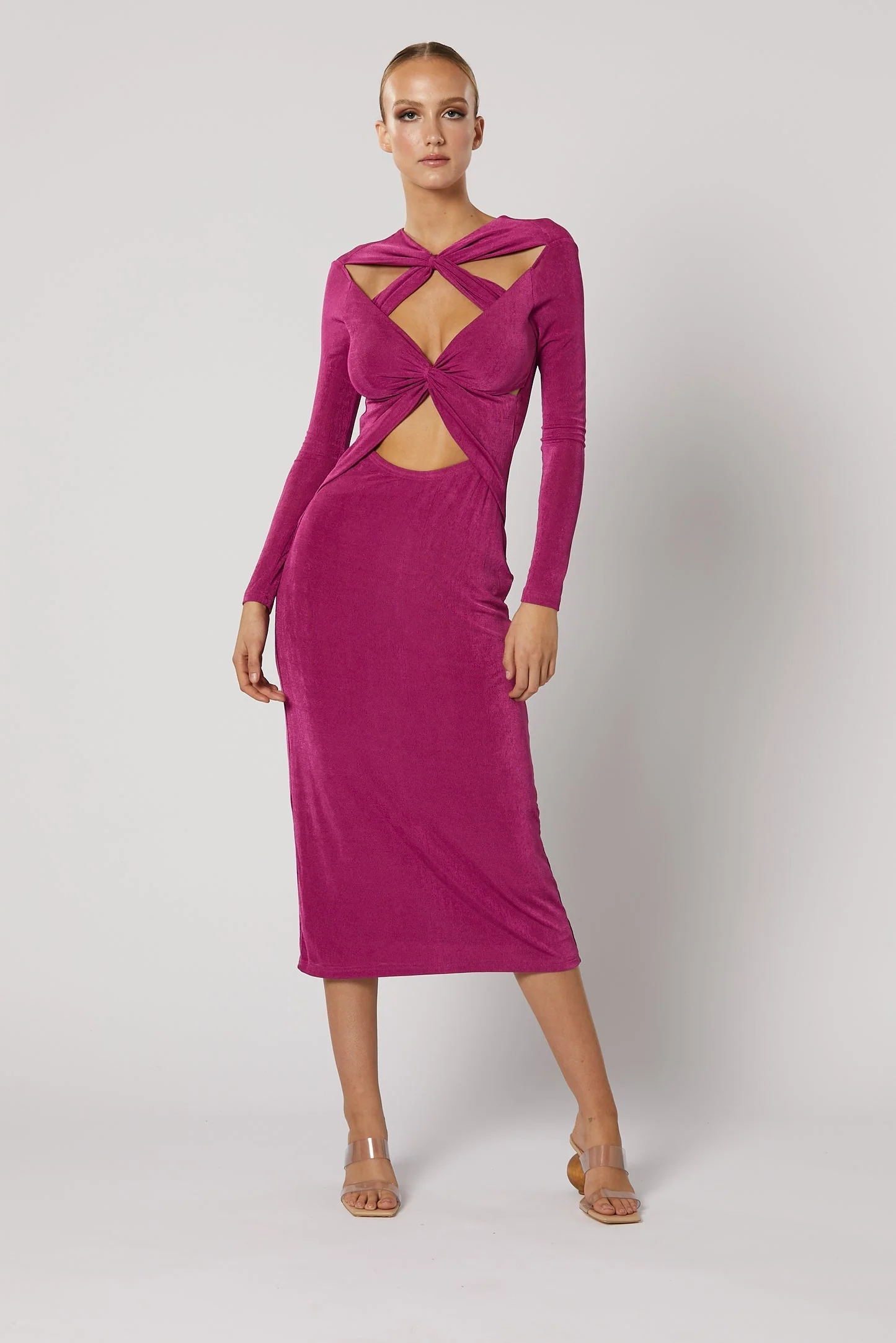 Ithaca Cut Out Dress - Fuchsia - Image 6