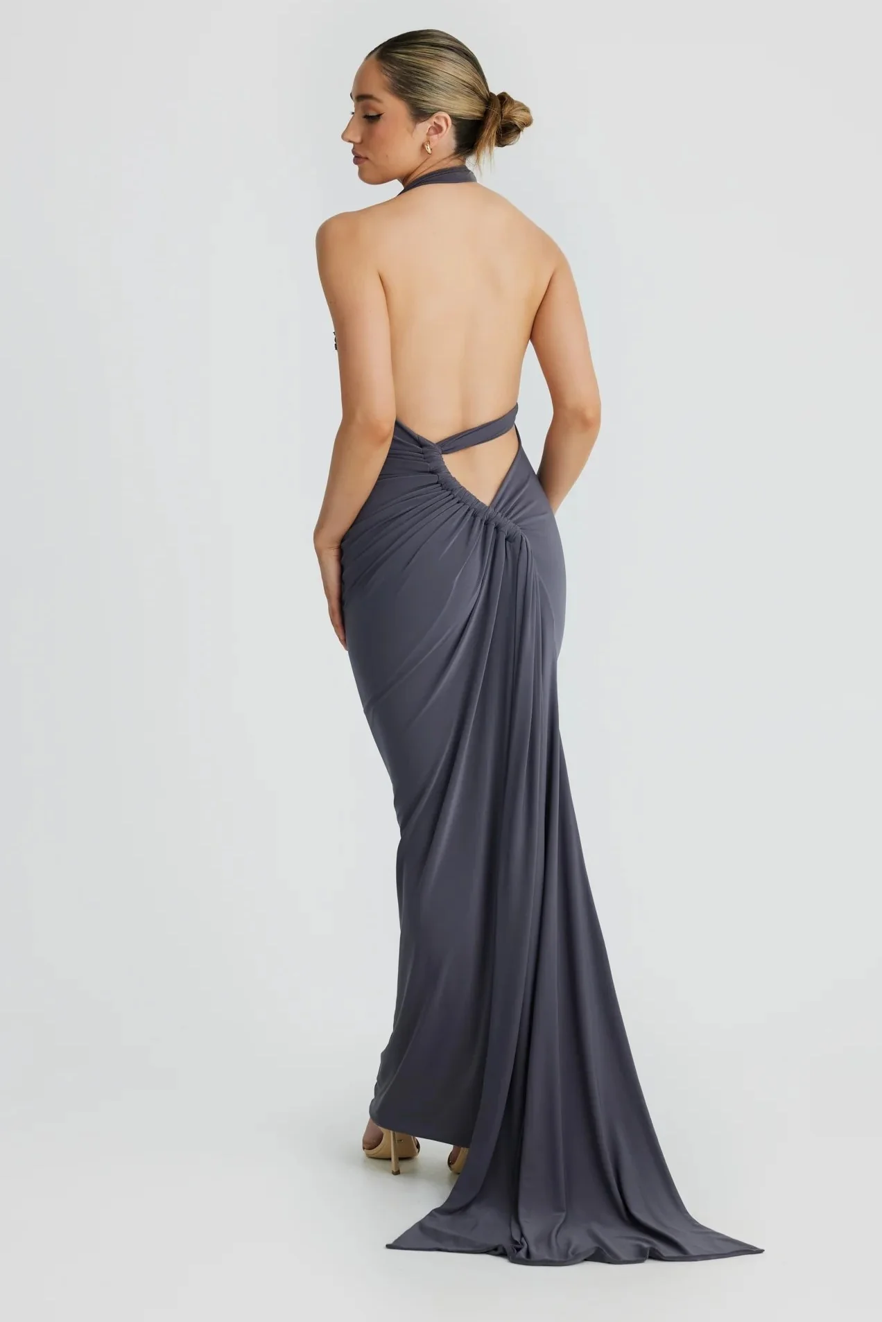 Ivana Multi-Way Gown - Slate Grey - Image 2