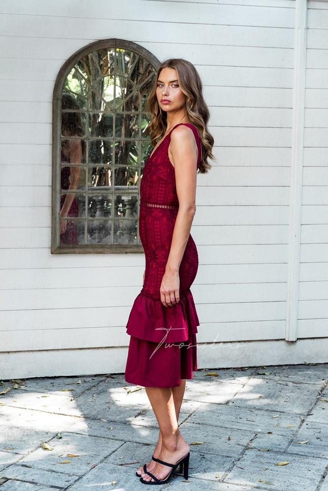 Izzy Dress - Red - Image 2
