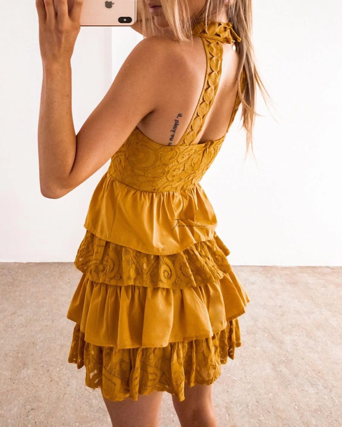 Jackie Dress - Mustard - Image 2