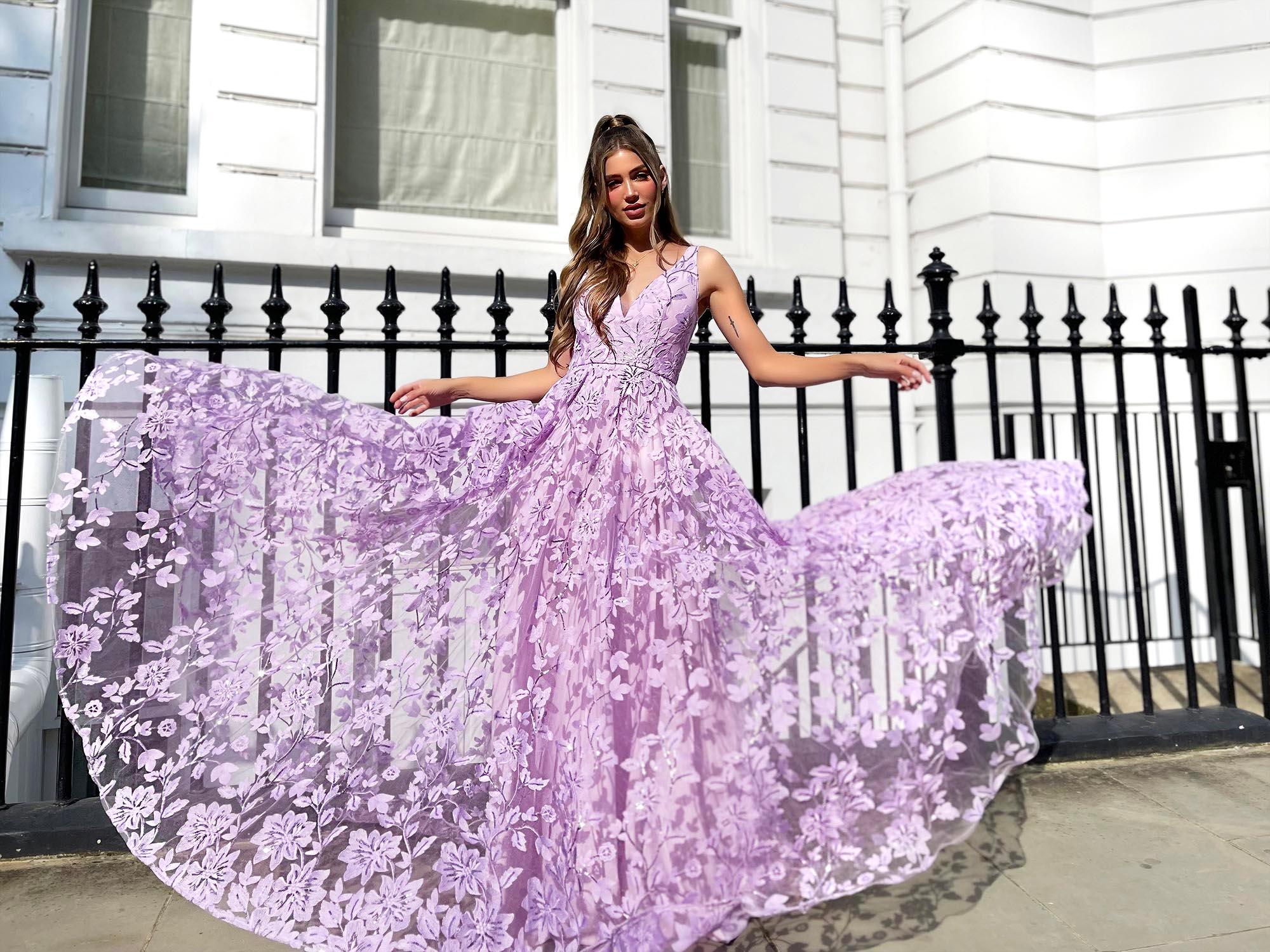 Jadore JP140 Gown - Lilac - Image 3