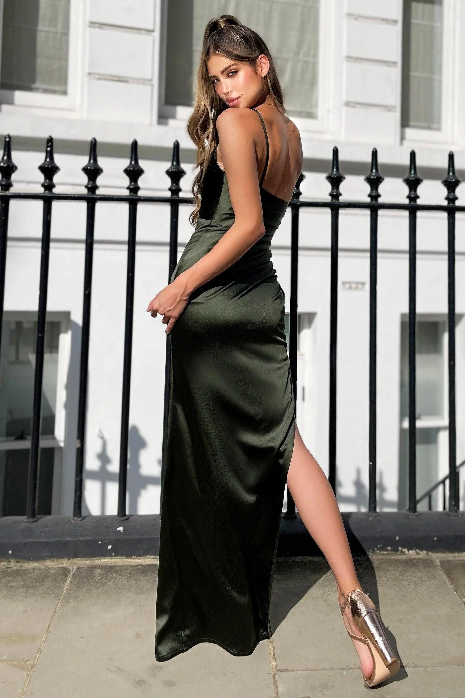 Jadore JP141 Gown - Dark Olive - Image 2