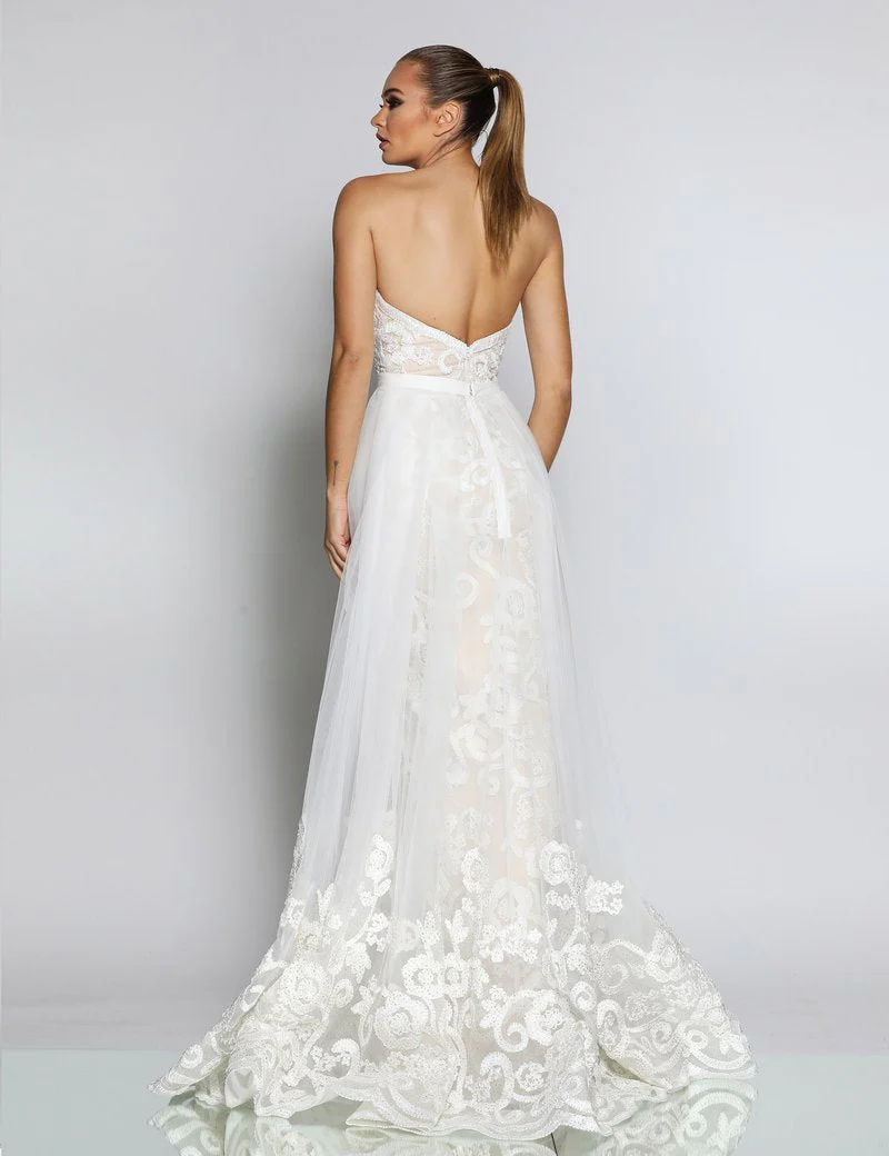 Jadore JX1067 Dress - Ivory/Nude - Image 4