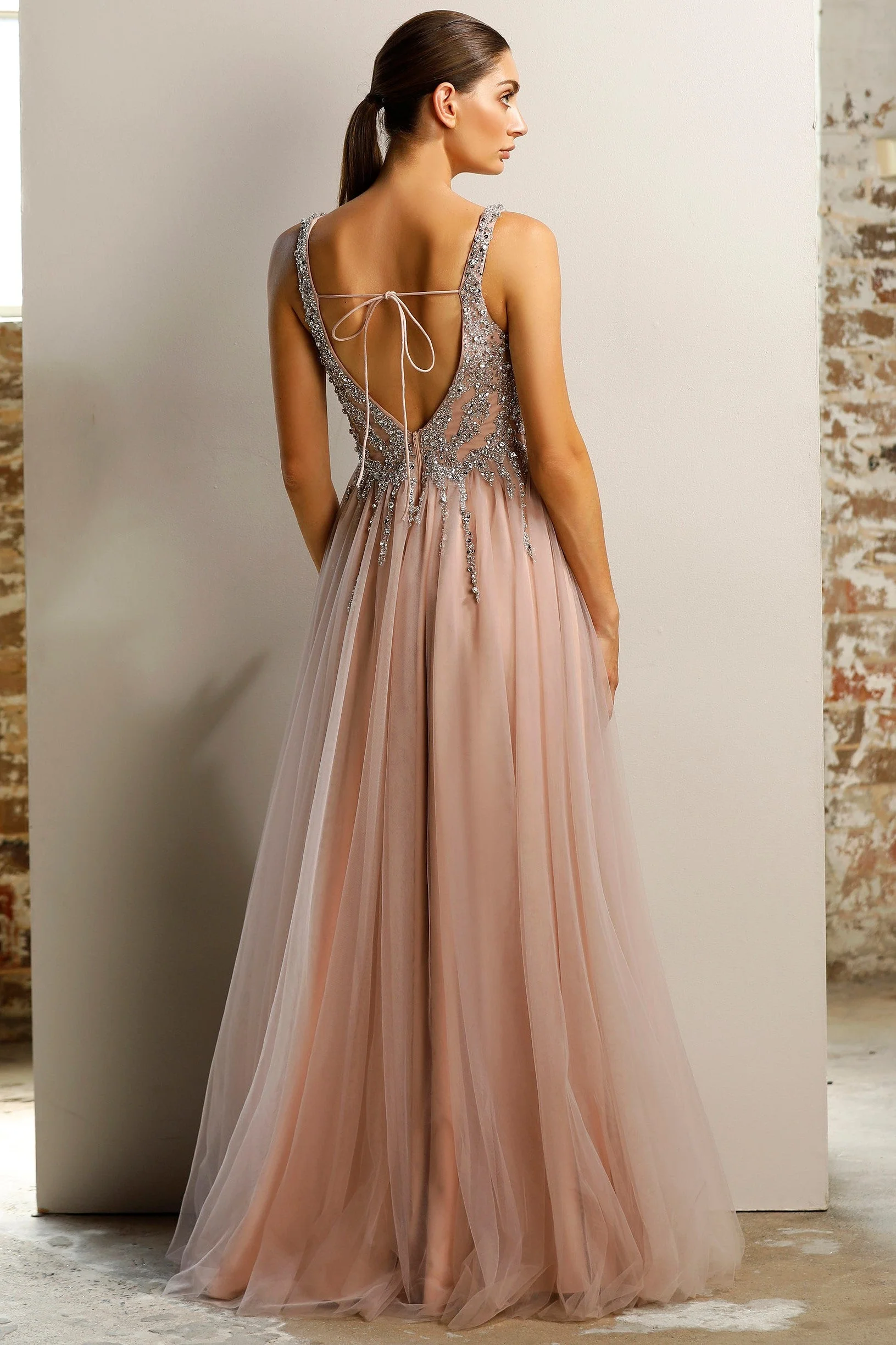 Jadore JX1077 Dress - Dusty Pink - Image 3