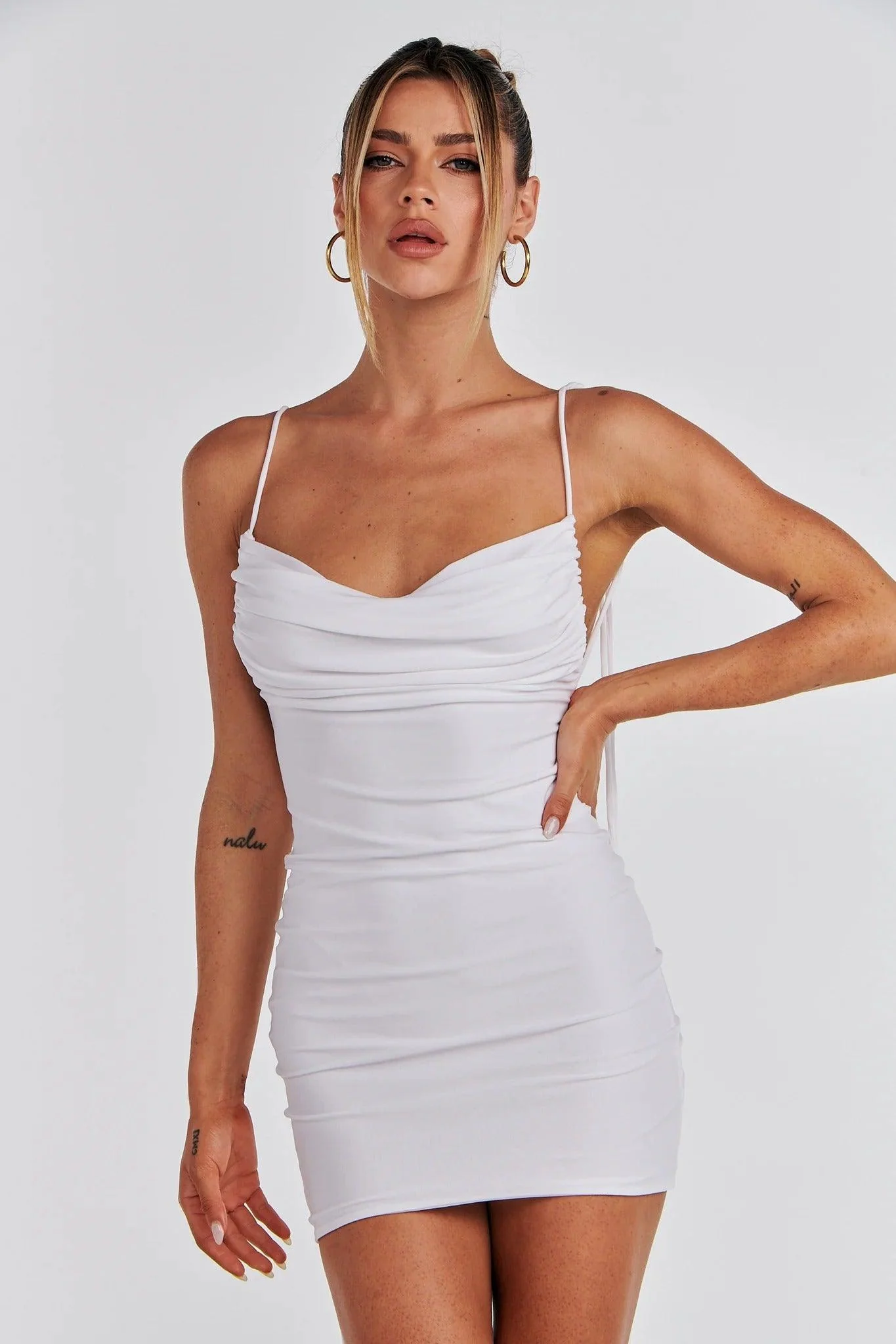 Jai Mini Dress - White - Image 2
