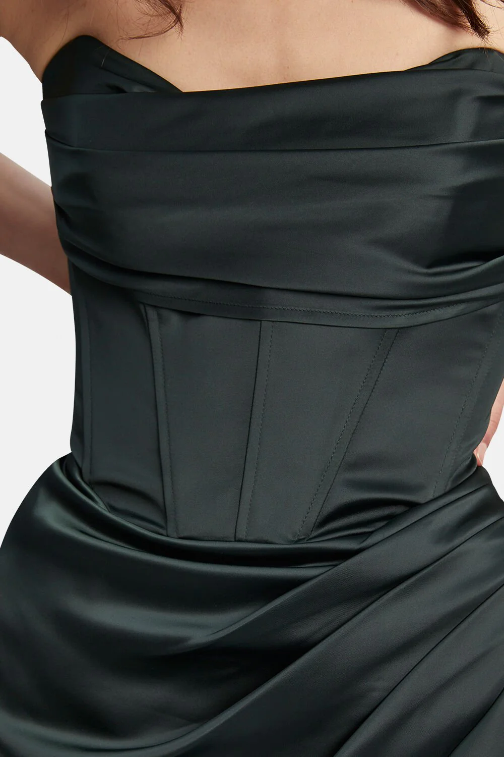Jamila Corset Dress - Forest Green - Image 4
