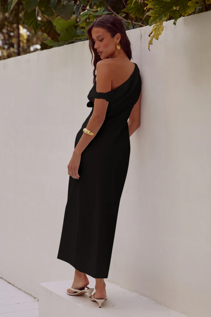 Jasmin Midi Dress - Black - Image 2