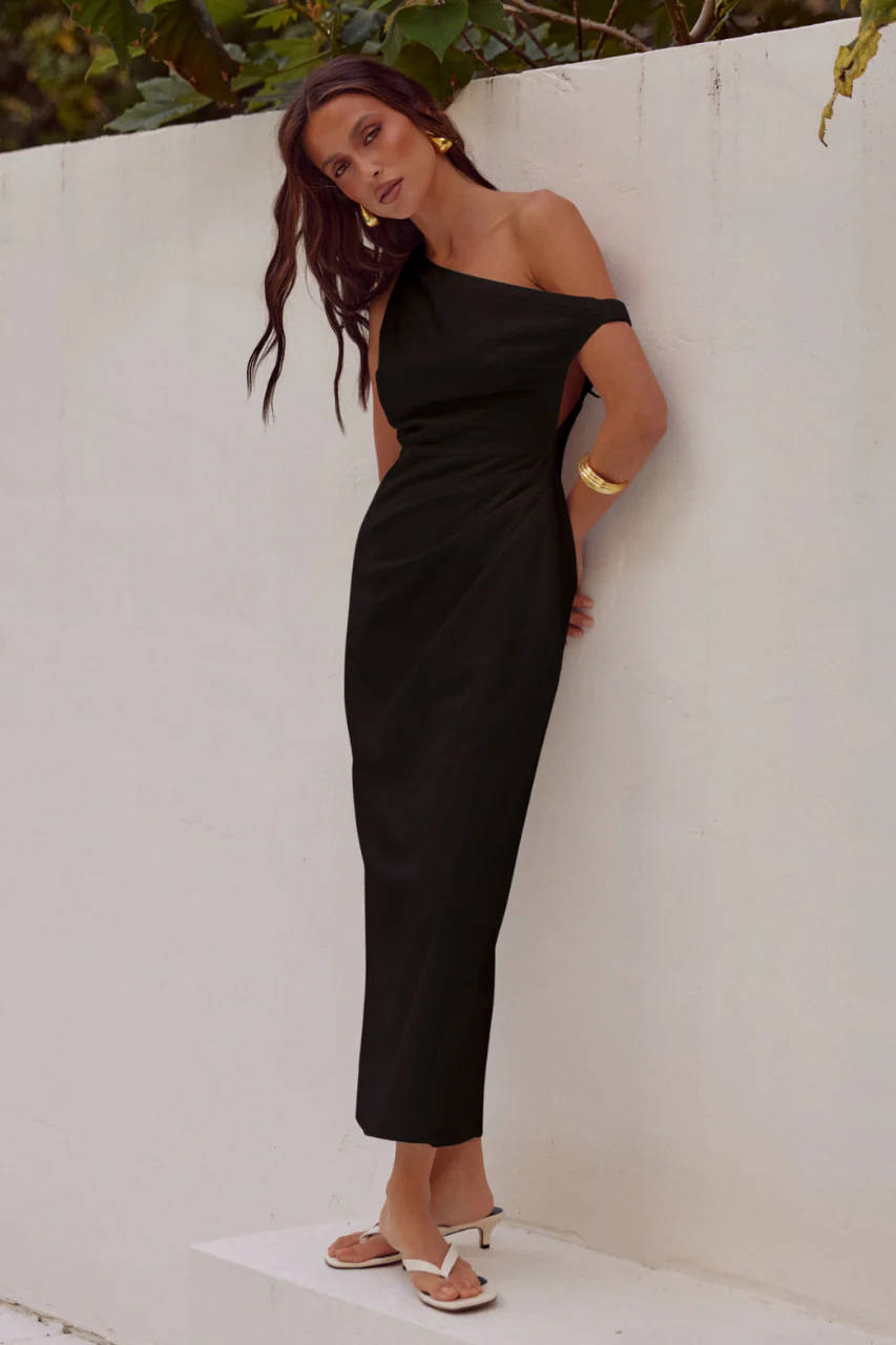 Jasmin Midi Dress - Black - Image 3