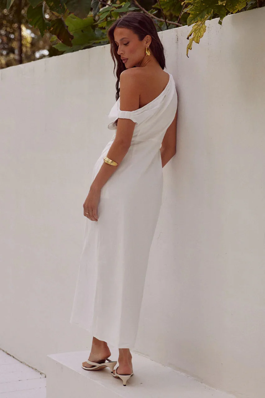 Jasmin Midi Dress - White - Image 2