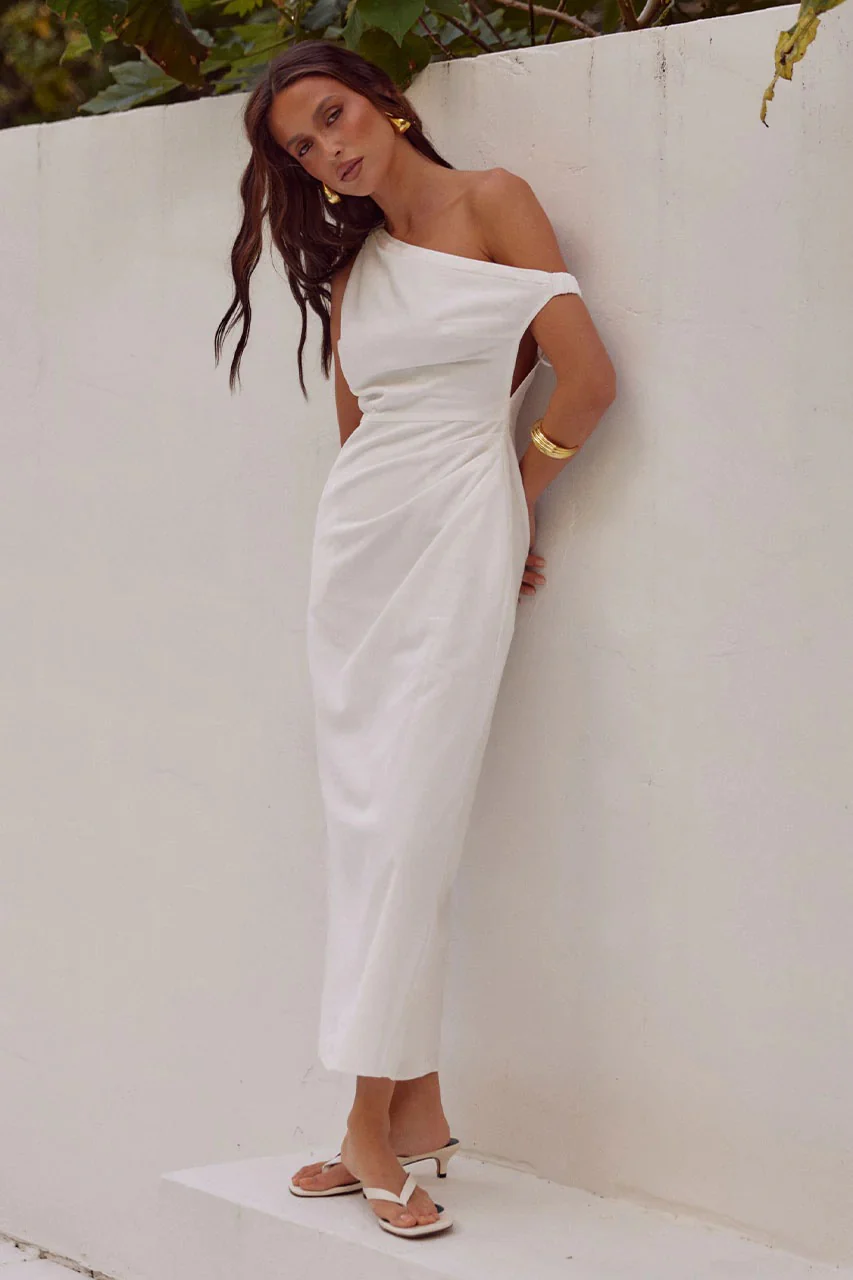 Jasmin Midi Dress - White - Image 3
