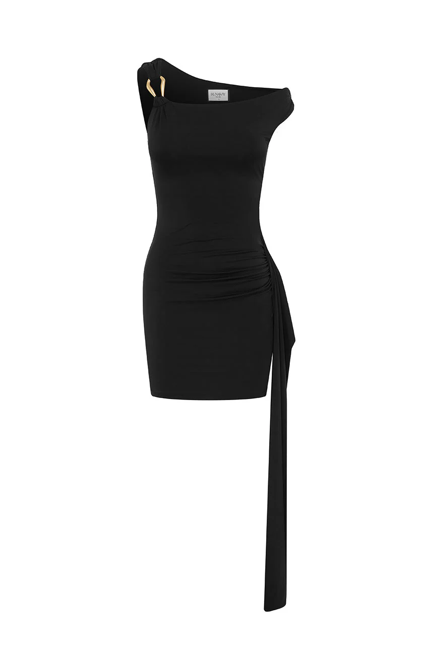 Jasmine Mini Dress - Black - Image 3