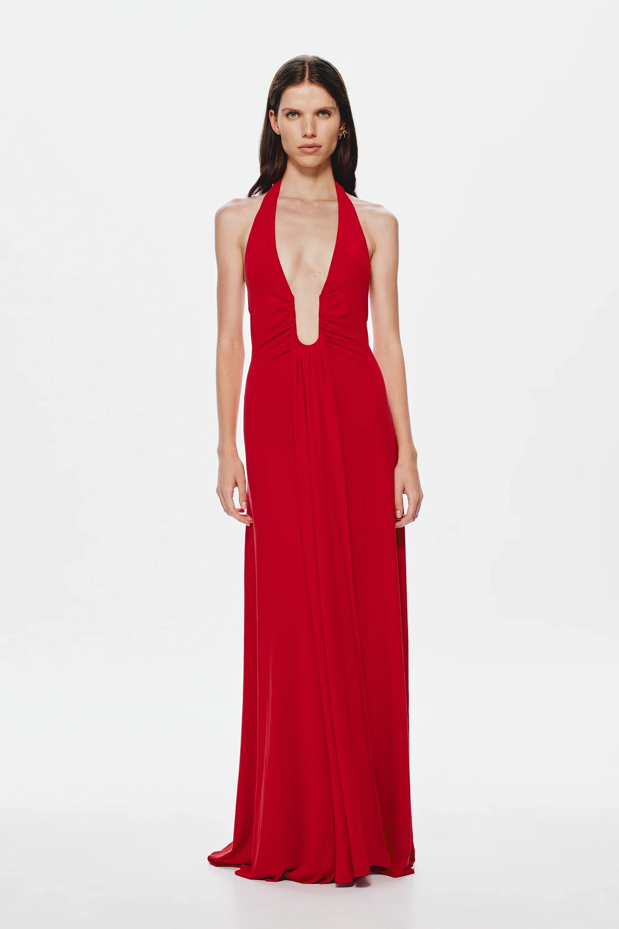 Misha Jennifer Cupro Maxi Dress - Cherry - Image 3