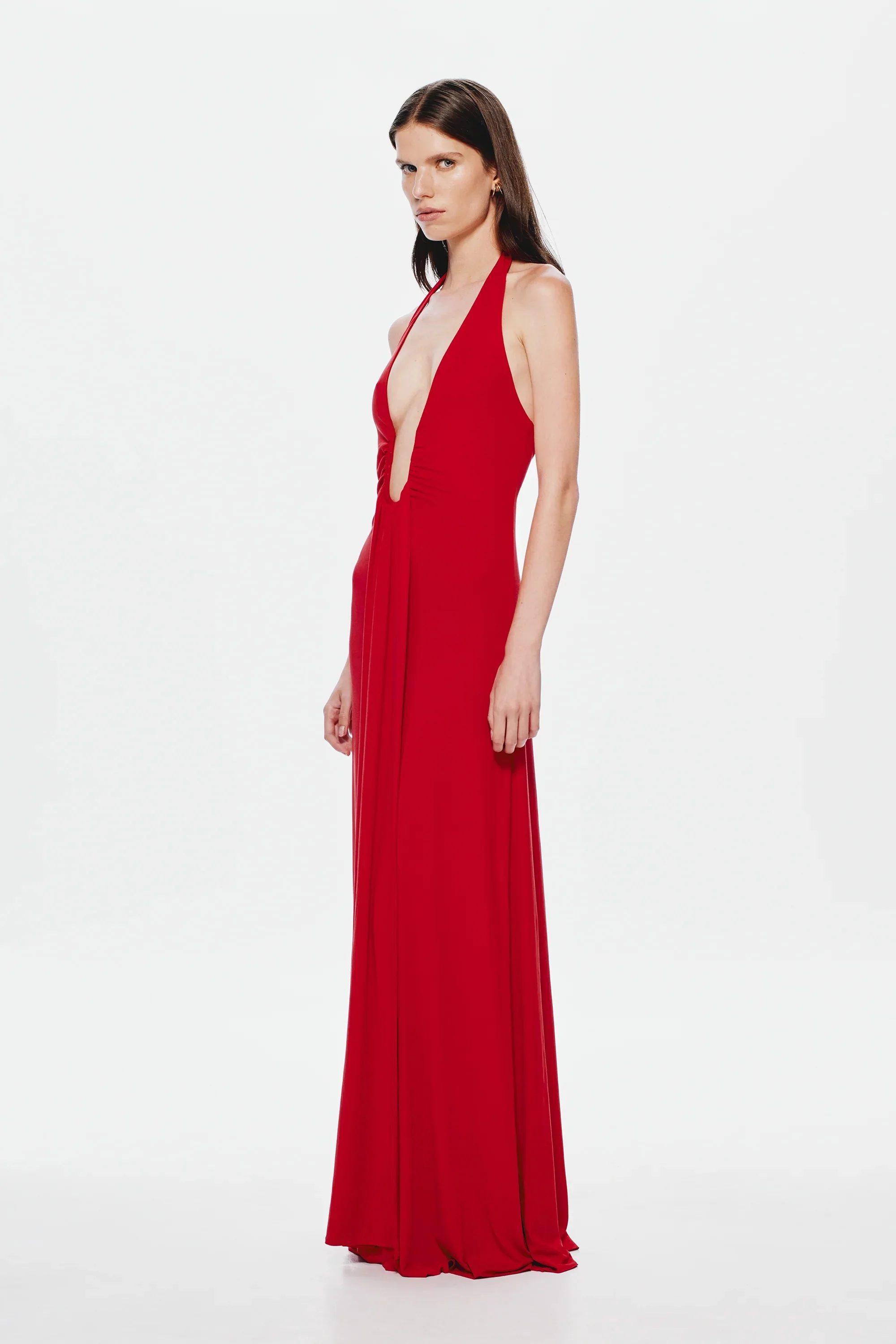 Misha Jennifer Cupro Maxi Dress - Cherry - Image 4