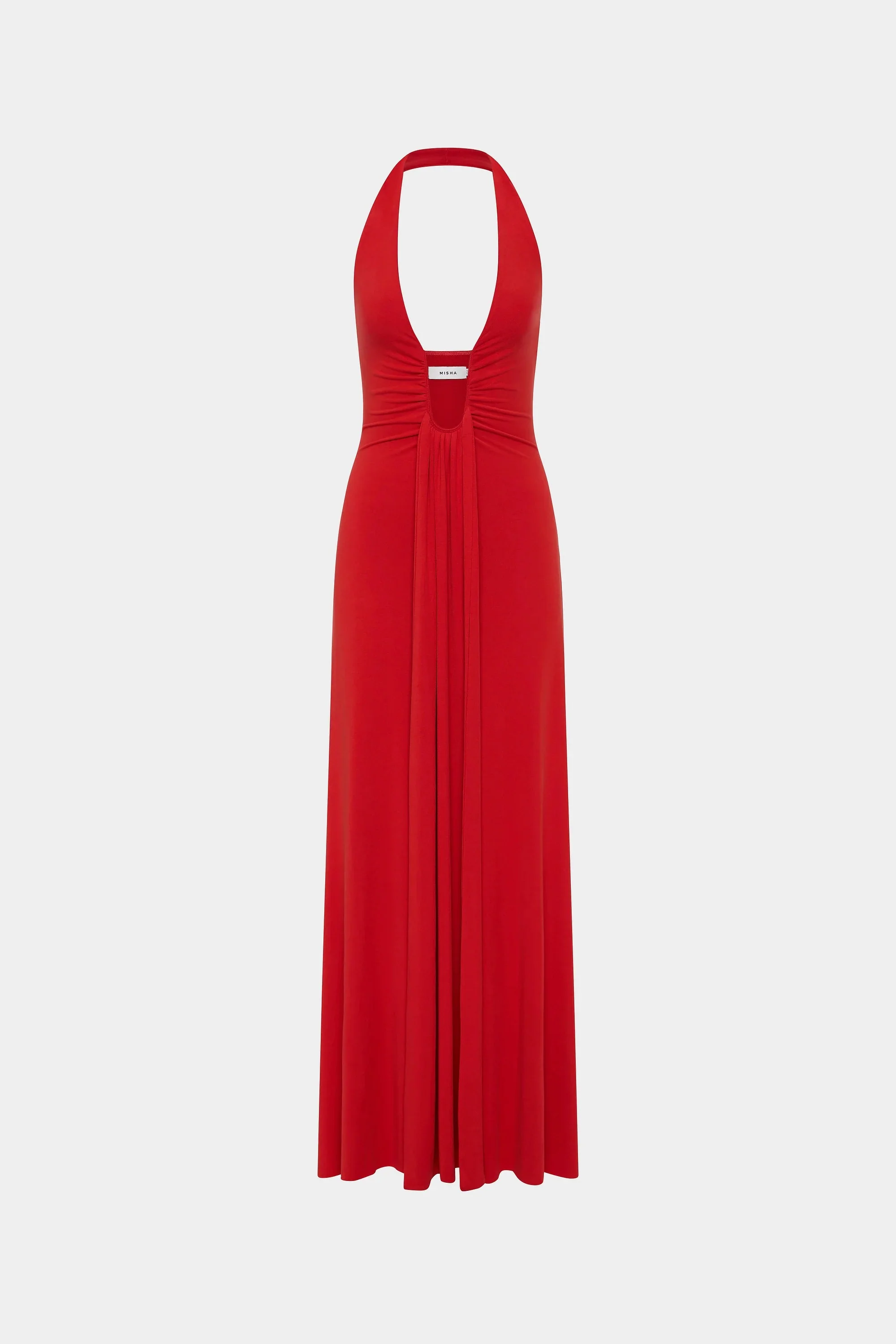 Misha Jennifer Cupro Maxi Dress - Cherry - Image 5