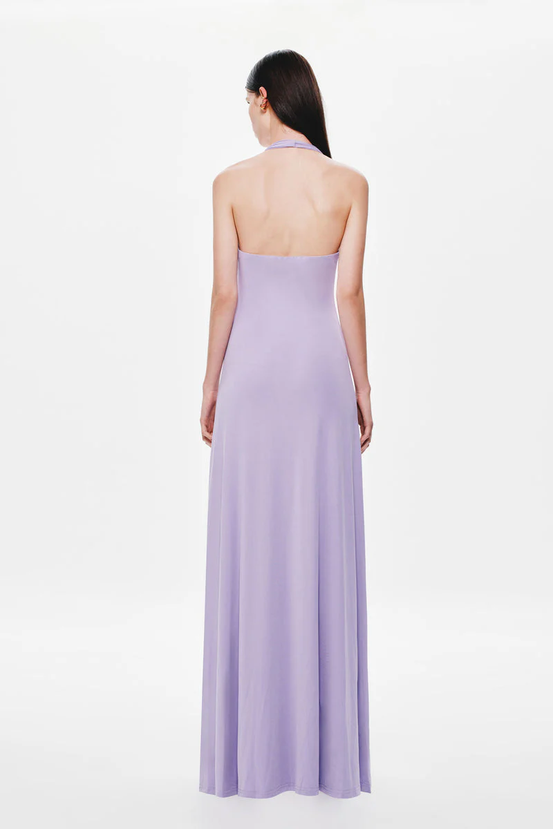 Jennifer Cupro Maxi Dress - Lilac - Image 9